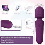 Mini Massager Wand-Waterproof,10 Vibration(Purple)