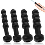 Silicone Penis Plug Soft Hollow Multiple Beads Urethra Dilators For Urethral Stimulation Masturbation Training Sex Toys For Men (4 Pcs)
