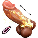 Thick Dildo Thrusting G-Spot Dildo Vibrator, Silicone Realistic Anal Dildo With 360° Swing, 9 Vibrating, 42? Heating, Butt Plug Whit Suction Cup For Vagina Anal Play Sex Toys For Women Men