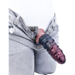 Realistic Penis Sleeve With Penis Ring Silicone Reusable Penis Extender Artificial Cock Sleeve Girth Enhancer For Men Adult Sex Toys (Hole)