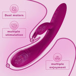 Adult Sex Toys Vibrator Silicone Dildo - C & G Spot Vibrator With 10 Vibrations And One-Click Enhanced Mode, Female Sex Toy With Powerful Dual Motors, Rabbit Vibrators Adult Toys For Woman