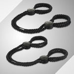 2 Pcs Hand Leg Bracelet Anklets Women Body Chain Rave Handcuffs Sex Bed Adult Set Couples Adjustable Handcuffs (Black)