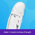 Mega Mighty Thick Penis Sleeve & Enjoy Water Based Lube 8.5 Fl Oz - Male Sex Toy Bundle