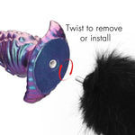 Tail Plug, Silicone Fox Tail Butt Plug with Removable 14" Tail