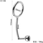 Anal Hook Stainless Steel Rope Hook With Ring Bondage Fetish Toy For Unisex Adult Butt Plug Prostate Massage G-Spot,45Mm