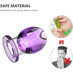 Hollow Speculum Peeking Anal Beads Butt Plug Expander Tunnel Transparent Anus Dilation Adult Women Men Gay (Purple Transparent)