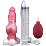 Small Medium Size Liquid Silicone Knotted Wolf Dog Dildo Squirting Dildo Anal Toy Butt Plug Adult Sex Toy For Women Couple Canine Style With Raised Knot Knotty