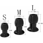 3 Piece Threaded Anal Plug For Women Adult Sex Toy For Couples Hollow Anal Toy With Matched Stopper Anal Stimulator For Women And Men Black Butt Plug Anal Trainer (Black)