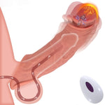 Vibrating Cock Sleeve Penis Ring Sex Toys, Ultra-Soft Penis Extender With 10 Vibrations For Prolonged Erection, Realistic Silicone Pennis Enlarger Dildo Adult Toys For Men