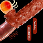 2Pcs Silicone Penis Sleeve For Male Penis Enlarger With Textured Bump Reusable Cock Condom With Cock Ring Sm Adult Sex Toys (Black)