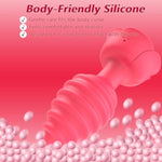 Anal Plug Rose Sex Toys Vibrator- Silicone Anal Toys Butt Plug Training With Remote Control 10 Frequency Vibration, Vibrating Anal Plug And Prostate Massager, Adult Sex Toys And Games (Red)