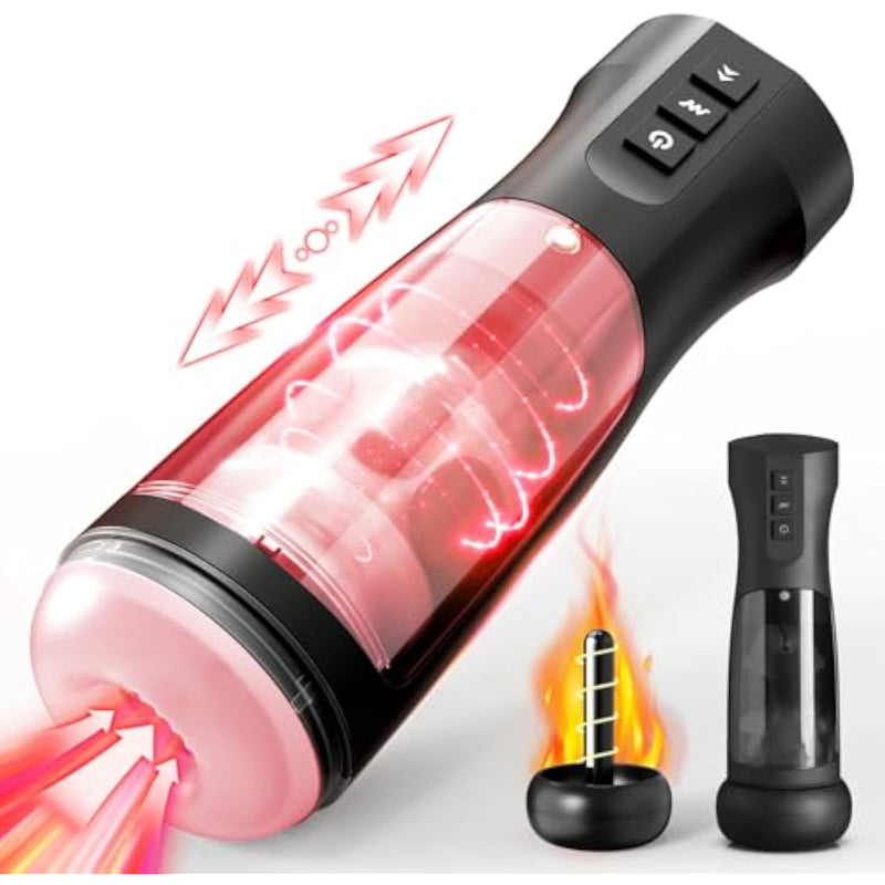 Automatic Male Masturbator Mens Sex Toy - Mastusbator Pocket Pussies With 7 Thrusting & 7 Vibrating, Heated Men Vibrator Stroker Adult Toys For Men, Masterbator Penis Pump Male Sex Toys