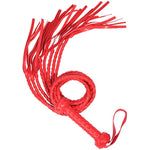 Spanking Flogger For Adults, 31.5Inch Faux Leather Whips For Bdsm Sex Play, Red