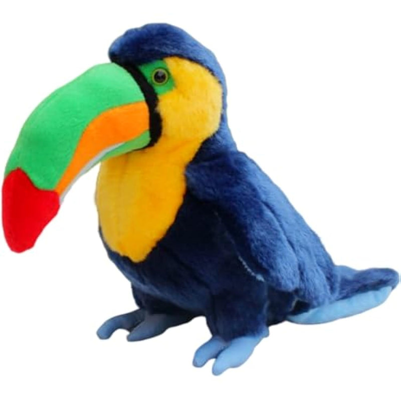 Realistic Toucan Plush - 9'' Blue Toucan Stuffed Animal - Stuffed Bird Stuffed Animals Pillow