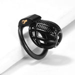 Male Chastity Cage Sissy Flat Chastity Cage For Men Small Cock Cage Plastic Chastity Devices Male Chastity Cage Penis Cage Bdsm Cage (Black)