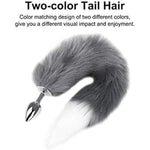 Anal Butt Plug Stainless Steel Anal Stopper Sm Anus Toy With Faux Fox Tail