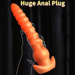 Large Anal Beads Butt Plug For Men & Women, Soft Liquid Silicone Butt Plugs With Ridges Knots Dildo For G-Spot Vaginal Stimulation, Long Anal Toys For Prostate Massage, Huge Adult Sex Toys, 13.3 Inch