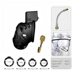 Male Chastity Device Cock Cage With Catheter And Concealed Locks Sex Toys Chasity Cages With 4 Different Size Rings Skeletonized Bondage Gear With Belt For Men (Wear Cage,S)