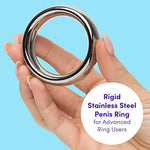 Dominix Stainless Steel Cock Ring for Men, 1.75 inch, Silver