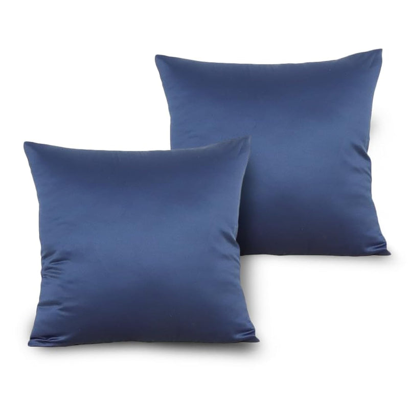 Navy Blue 18X18 Pillow Cover, Satin Decorative Throw Pillow Covers For Couch,S
