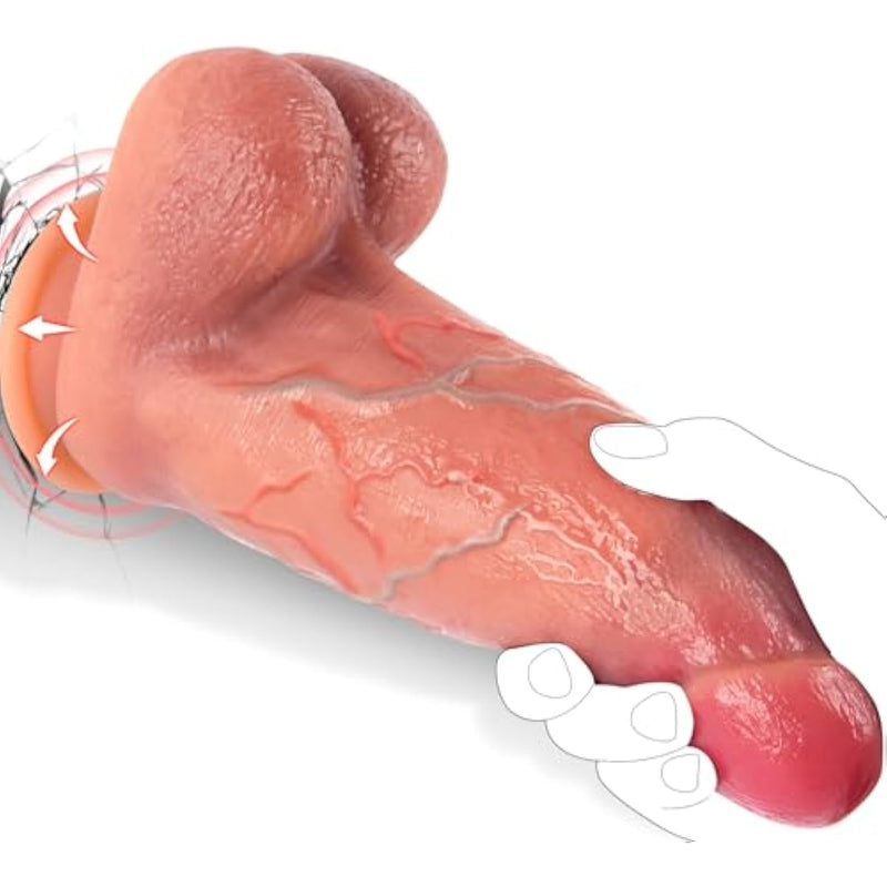 Huge Thick Dildo Sex Toy With Realistic Glans Big Dildo, 3.15'' Diameter Silicone Anal Dildos, 10'' Giant Dildos With Suction Cup, Hands-Free G Spot Vibrator Adult Sex Toys For Women Couples Games