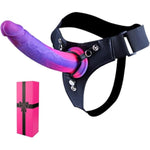 Strap On Beginner Slim Dildo Fantasy Small Sex Toy For Lesbian Women, Wearable Strapon Harness With 7 Inch Realistic Silicone Soft Anal Dildo Suction Cup, Adjustable Strap On 6 Inch Dick Adult Sex Toy