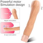 Adult Toys Realistic Dildos With 10 Vibration Modes, Soft Silicone Dildo Vibrator For Vaginal Clitoris Anal Stimulation, Adult Sex Toy For Women Or Couples (Skin-B)