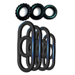 Silicone Penis Ring Set for Men - 7 Reusable Delay Rings for Enhanced Erection and Couple Play