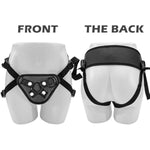 Adjustable Strap On Dildo Harness, Realistic Dildo Harness Leather Soft Ring Belt For Male And Female (Black)