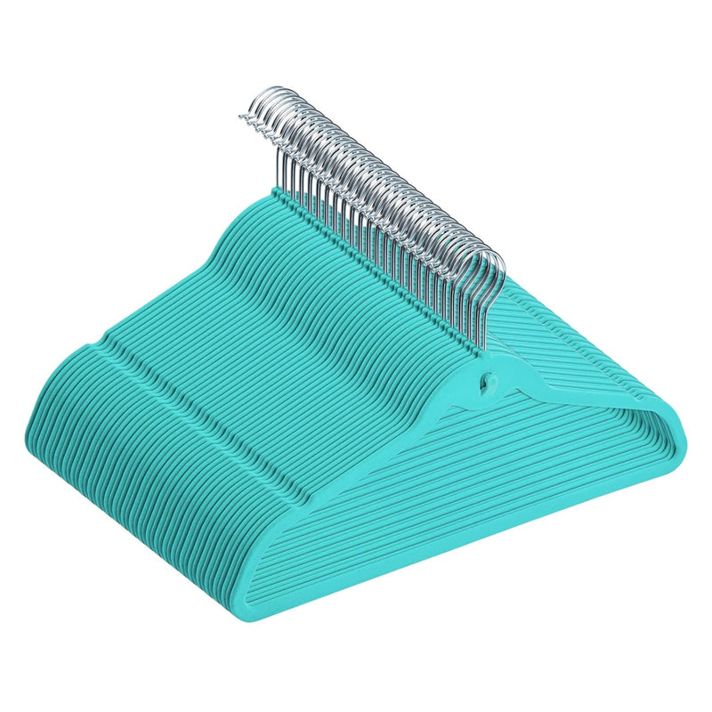 50 Pack Non Slip Velvet Clothes Hangers With Cascading Hooks Space Saving For Ki