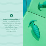 Bump Texture Small Vibrating Anal Plug - Rechargeable Silicone Butt Plugs, Anal Sex Toys For Adults - Mint Green