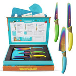 Kids Knife Set For Real Cooking | Skin Safe Chef Set For Ages 3+ With Rainbow Blades, Cutting Board, Scraper, Recipe Cards | Jr Chef Cooking Gift For Teens & Kids (16 Pcs)