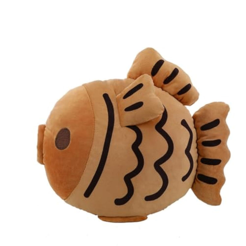 13.8 Inches Cute Taiyaki Stuffed Animal Pillow Taiyaki Fish Plush Soft Stuffed Food Snapper Bream Plushie Pillow Doll Home Decor Gifts