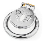 Stainless Steel Male Chastity Device Cock Cage Smooth Metal Bondage Locked Penis Exercise Cage Sex Toy For Men Couple (1.96 Inch)