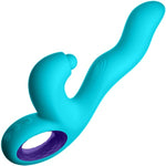 Klio Triple Action Thumping Rabbit Vibrator Sex Toy For Women - Super Soft, 100% Waterproof, G Spot Vibrator Adult Toy With 5 Internal & 3 External Thumping Speeds & 10 Vibration Modes (Turquoise)