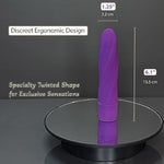 Twist Vibe Textured Silicone Vibrator for Vagina G Spot Clitoris Stimulation 10 Function Vibrator Smooth Touch Waterproof Quiet Powerful Adult Sex Adult Toy Gift for Women Couples (Orchid)