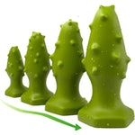 Large Butt Plug Anal Plug Training Toy, Silicone Anal Sex Toys With Bump Point For Male,Female(Green,L)