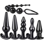 Anal Toys Butplug For Training, 6 Piece Butt Plug Set, Silicone Anal Plugs With 5 Different Buttplug And 1 Anal Beads, Sm Sex Toys For Couples Flirt Play Fetish Cosplay