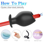 Outgoing Wearing Butt Plug Hollow Peeping Anal Plug With Lid Leakage Prevention Liquid Butt Plug Anal Dilator Vestibular Enema Cleaning Toys Adult Sex Toy(L)