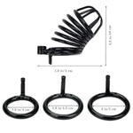 Male Cock Cage Chastity Device - Chastity Device Locked Cage Sex Toy For Men With 3 Different Sizes Rings Adult Sex Toy For Male Penis Exercise 2 Keys Included