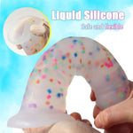 1.85'' Diameter Glowing Huge Dildo, Liquid Silicone Realistic Dildos With Strong Suction Cup For Hands-Free And Strap-On,Lifelike Penis Adult Sex Toy For G-Spot Stimulation And Anal Play.…