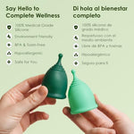Menstrual Cups Set for Beginners to Postpartum Light & Heavy Flow