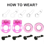 Vibrating Cock Ring Penis Ring Vibrator Clitoral Stimulator Penis Erect Erection Enhance Sex Product Adult Male Sex Toy For Longer Harder Stronger (Pink)