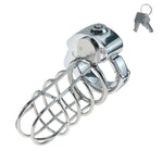 Hollow Chastity Cage With Concealed One-Touch Lock For Men,Adjustable 304 Stainless Steel Chastity Belt For Mens Sm Fetish Bondage Sex Toys