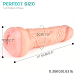 8.3In Hollow Realistic Dildo To Enlarge Prolong,3D Realistic Pocket Pussy,Strap-On System With Adjustable Belt,Reusable Penis Pump Sleeve Cock Extender,Adult Male Sex Doll For Men Couple