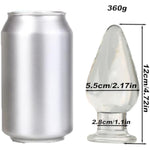 4.72 Inches Crystal Anal Plug Bum Plugs, Anal Expander Glass Prostate Massage Anal Trainer Large Anal Stimulation Sex Toy For Men Women Play