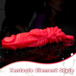 Long Dildo With Handle - Fantasy Anal Dildos For Men Women And Couples, Silicone Penis Adult Sex Toy For Prostate Stimulation & G-Spot, Tentacle Design Unisex For Sex Play (D303-New-F)