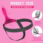 Set Of 2: Strap-On Face Chin Harness Vibrator Dildo With 10 Modes And Adjustable Leather Strap-On Harness With 7.1" Gradient Silicone Dildo - Pegging Toys For Women, Men, Lesbian & Gay Couples