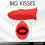 Lickgasm Kiss And Tell Mini Kissing And Vibrating Clitoral Stimulator For Women & Couples. Powerful Vibration With Kissing Tongue. Made Of Premium Silicone. Waterproof And Rechargeable. 1 Piece, Red.