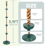 Climbing Rope With Platforms And Disc Swing Seat Set Playground Accessories Including Bonus Hanging Strap & Carabiner Tree Swing For Kids Rope Swings For Tree